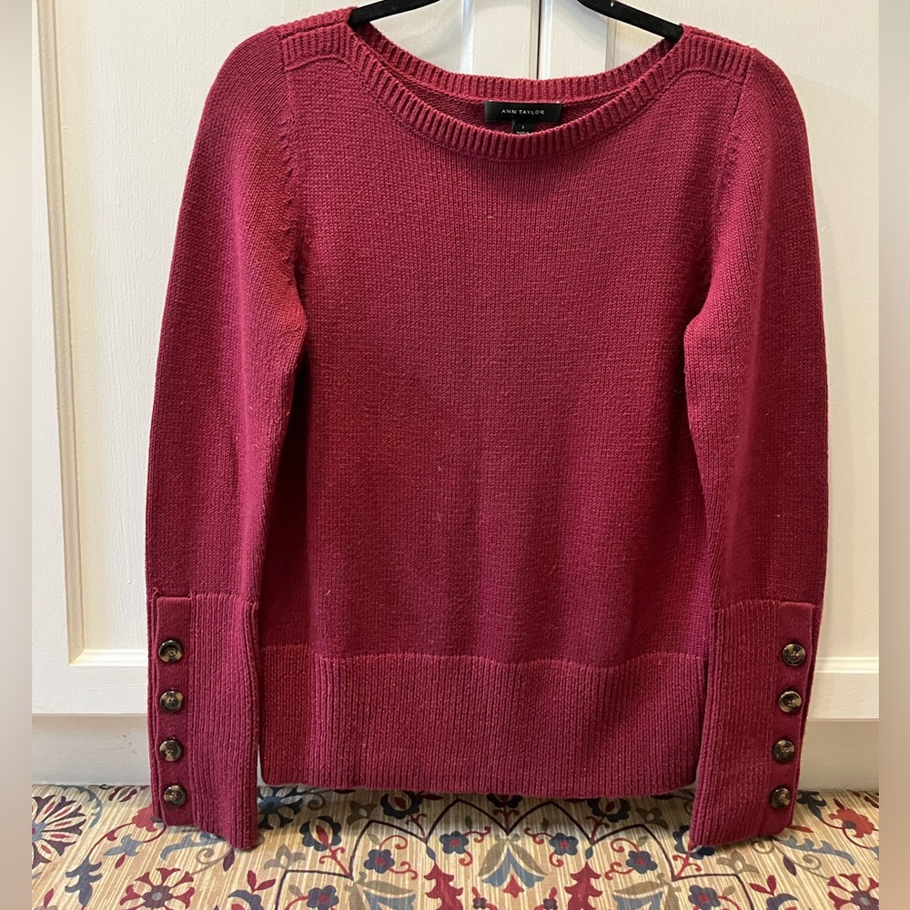 Burgundy Ann Taylor sweater